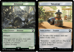 Dinosaur (0001) // Treasure (0002) Double-Sided Token - Foil